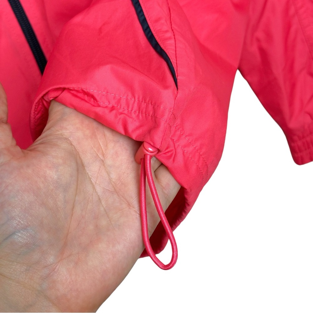 Adidas Lightweight Running Zip Up Swishy Windbreaker Gym Track Jacket Pink Blue - Picture 7 of 14